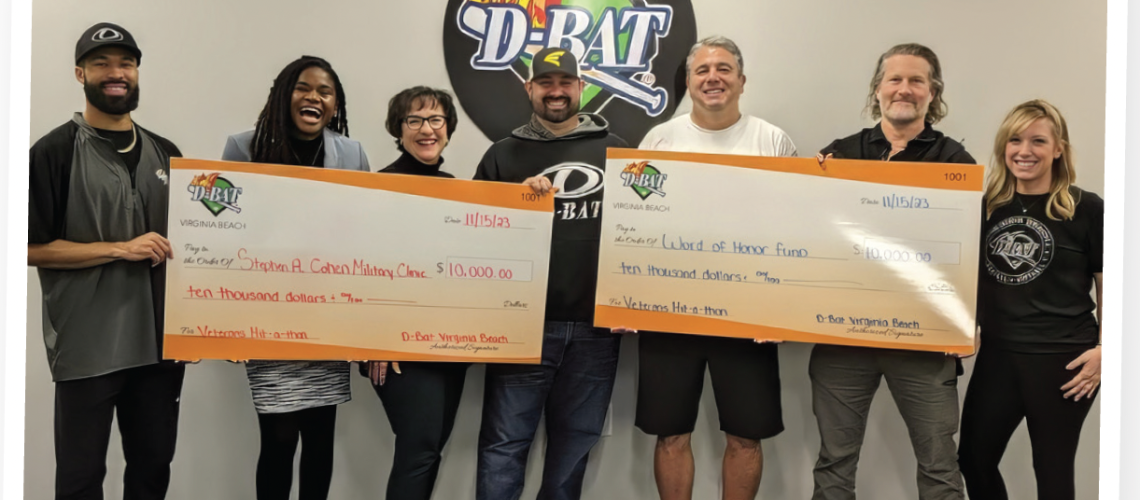 (pictured left to right) Cory Alexander (D-BAT), Ashlee Hill (Cohen Clinic at The Up Center), Tina Gill, Pat Stafford (D-BAT), Craig Colucci (D-BAT), Brian Singer (Word of Honor Fund), Kara Stafford (D-BAT)